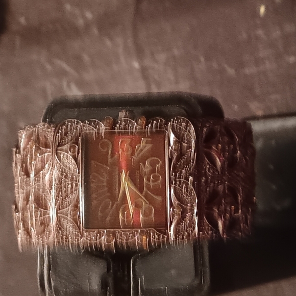 Stunning Vintage Kessaris Cuff Watch Chocolate simulated Diamonds - Picture 2 of 6